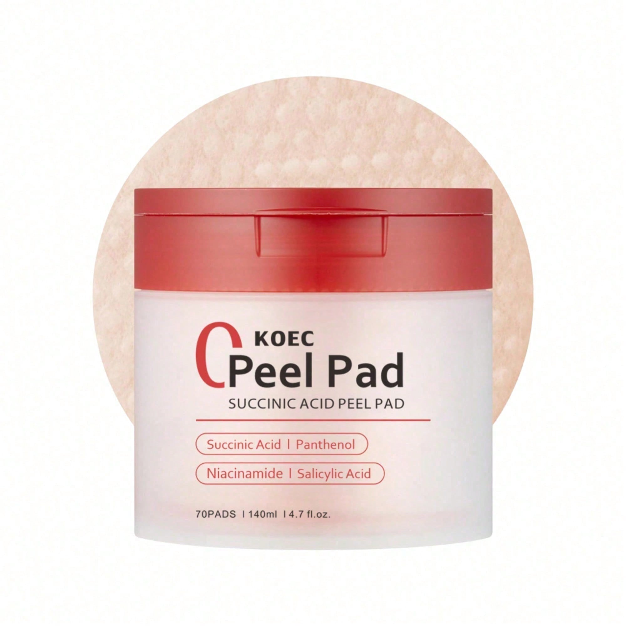 Toner Pads Red Succinic Acid P - Skincare Non Comedogenic 评论和价格