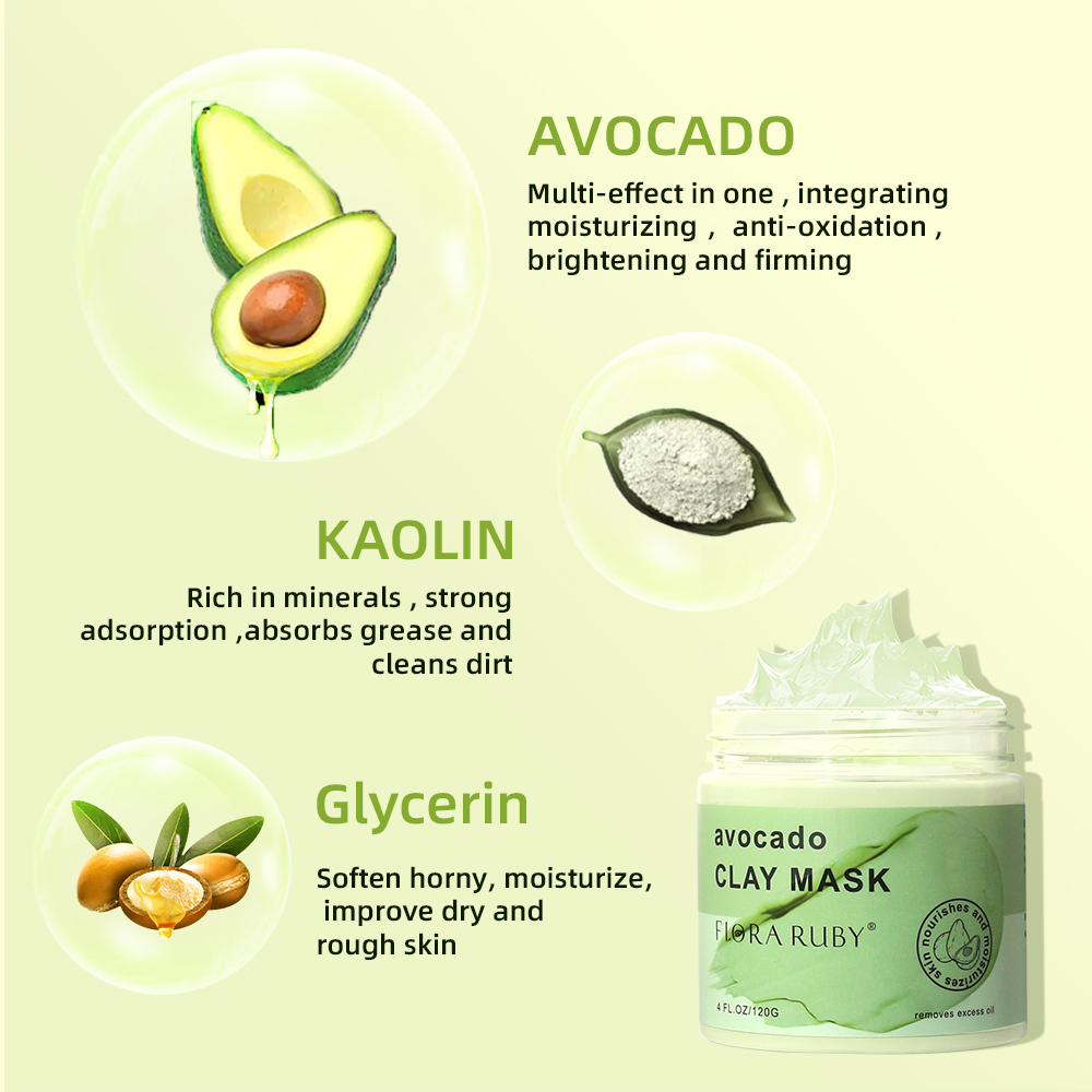 Face Masks Skincare-Avocado Cl - Mud Mask Kaolin 评论和价格