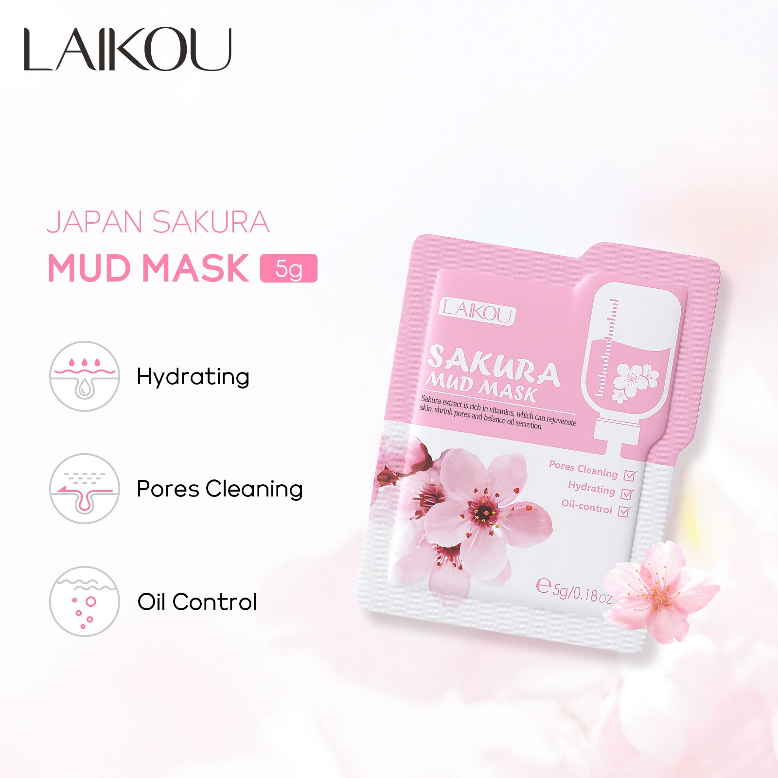 10pcsLAIKOU Sakura Mud Mask Ba - Mud Mask Kaolin 评论和价格