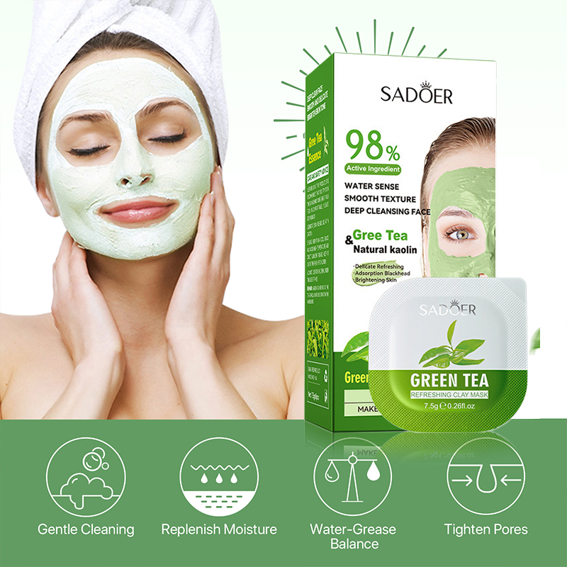 8pcs Green Tea Cleaning Mud Ma - Mud Mask Kaolin 评论和价格