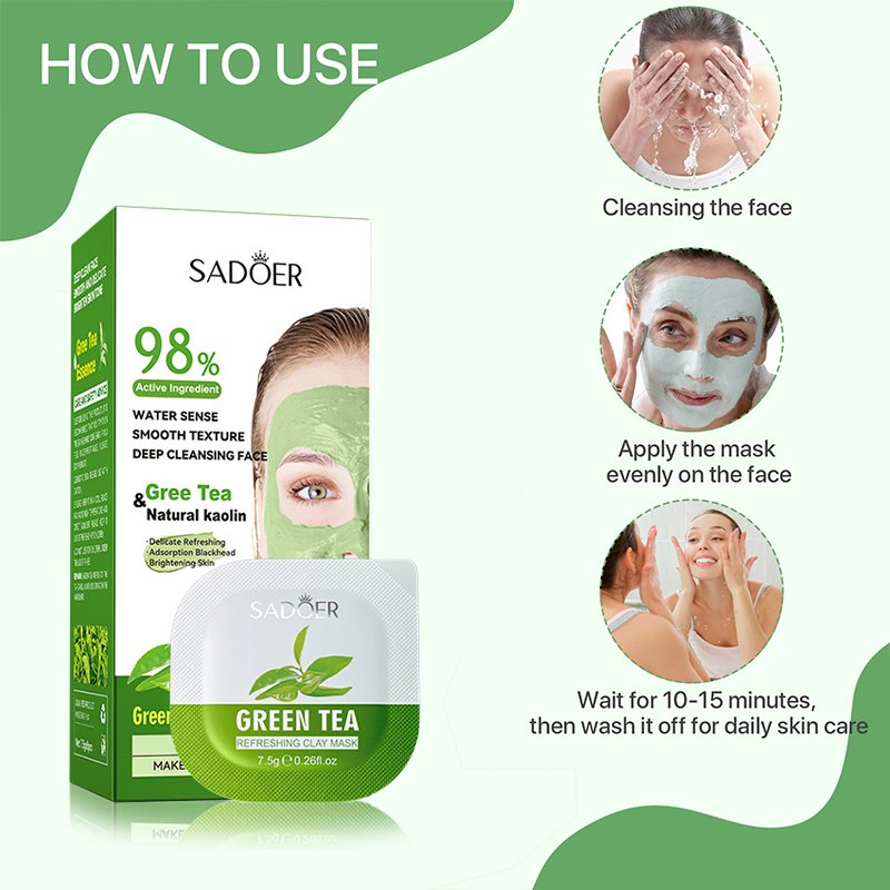 8pcs Green Tea Cleaning Mud Ma - Mud Mask Kaolin 评论和价格