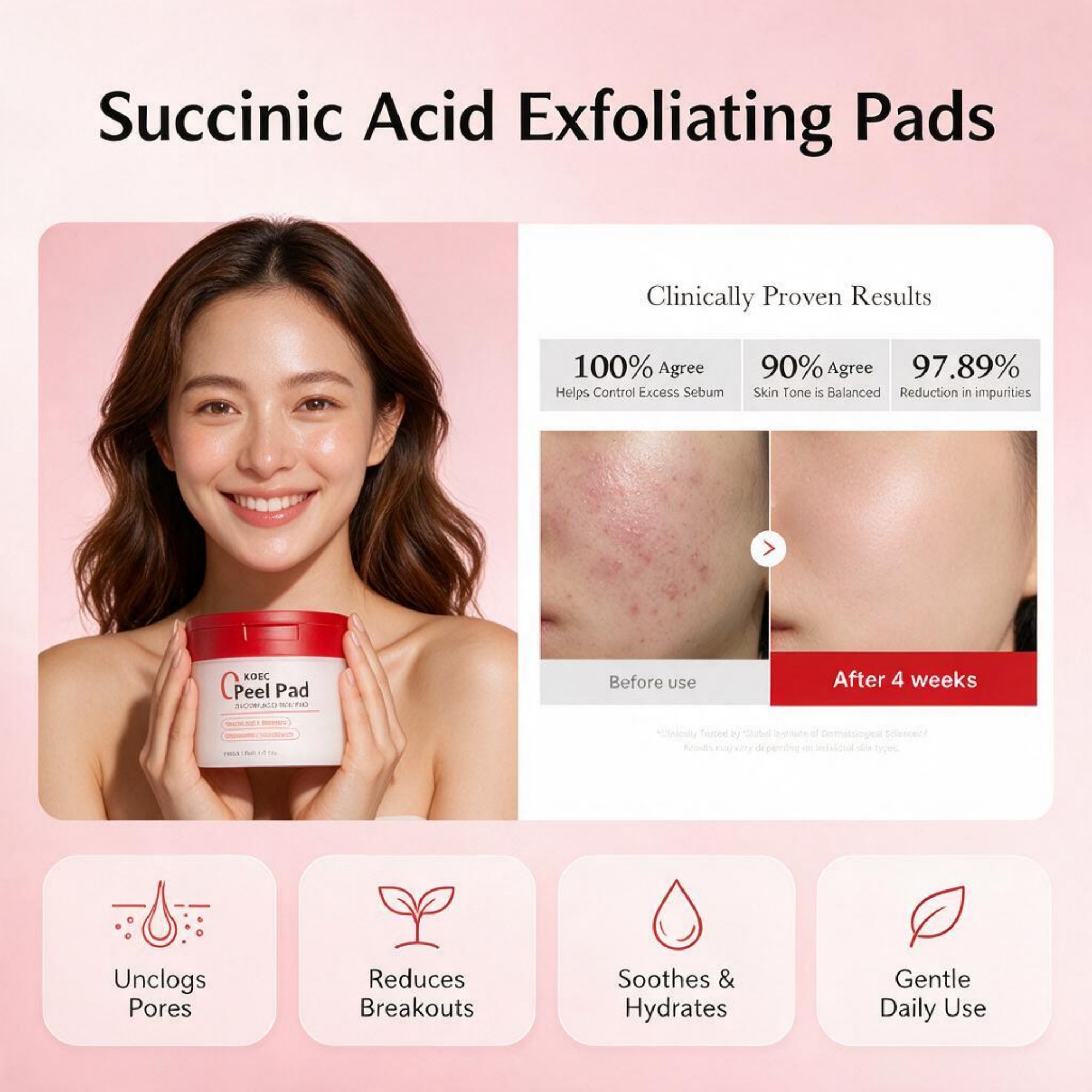 2026 New Red Succinic Acid & P - Skincare Non Comedogenic 评论和价格